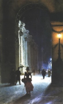 Louvre la nuit Aleksander Gierymski réalisme impressionnisme Peinture à l'huile